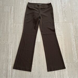 Chic Brown Striped Women's Flare Pants US 10/12